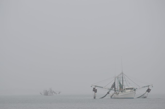 Fishing Boats In Fog (St. Augustine, FL, USA)